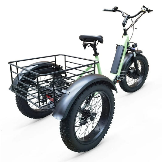 Folding Electric Tricycle Fat Tire Electric Cargo Bike