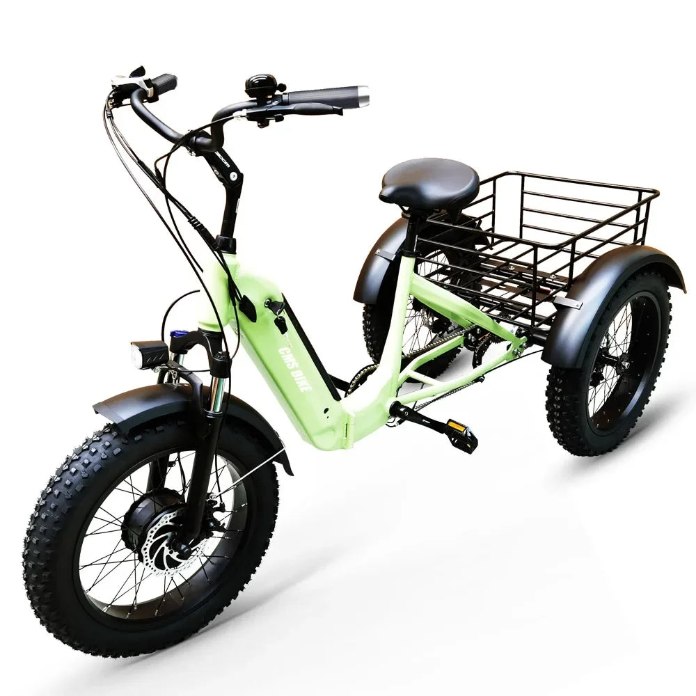 Folding Electric Tricycle Fat Tire Electric Cargo Bike