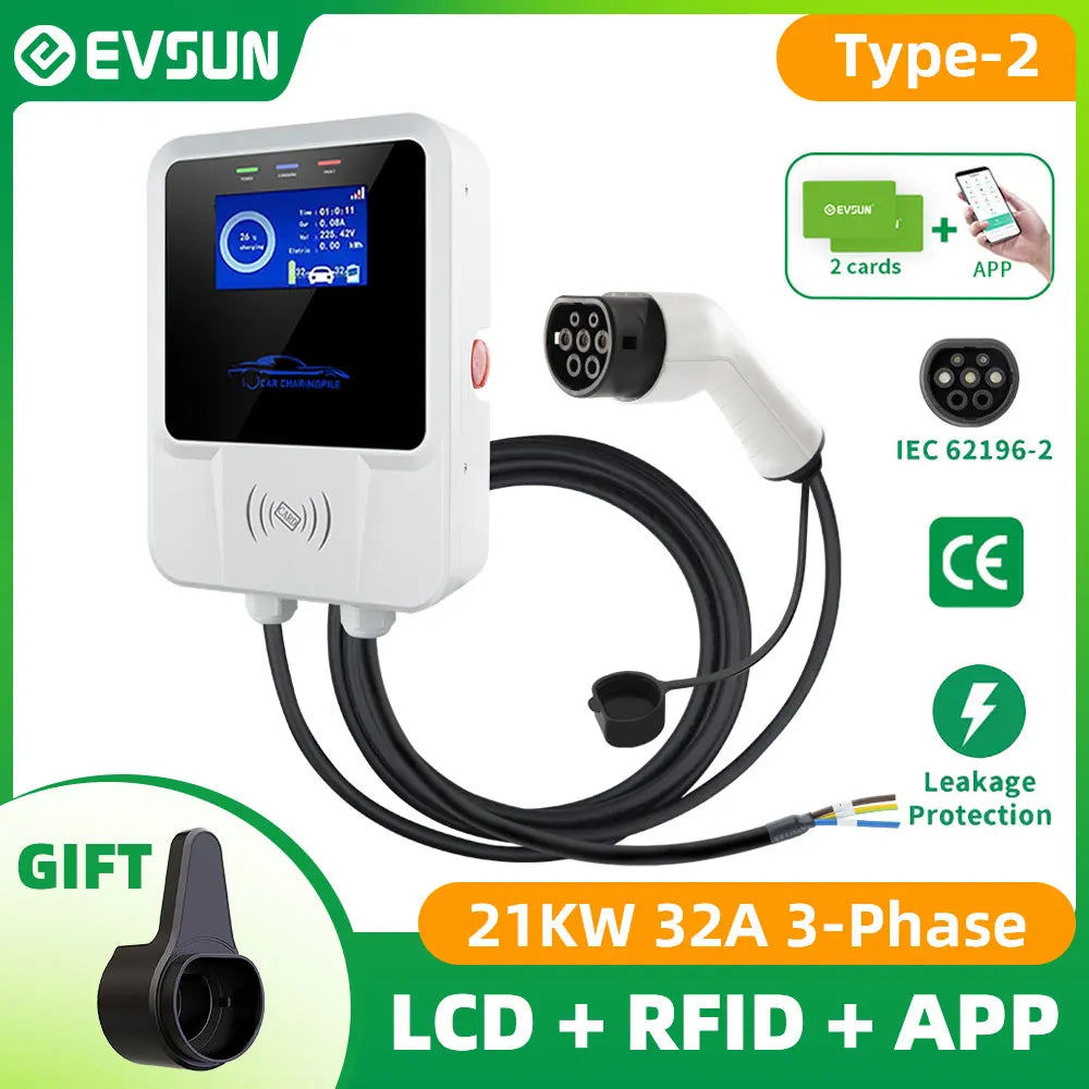 EVSUN EV Charger Type 2  Wifi Control