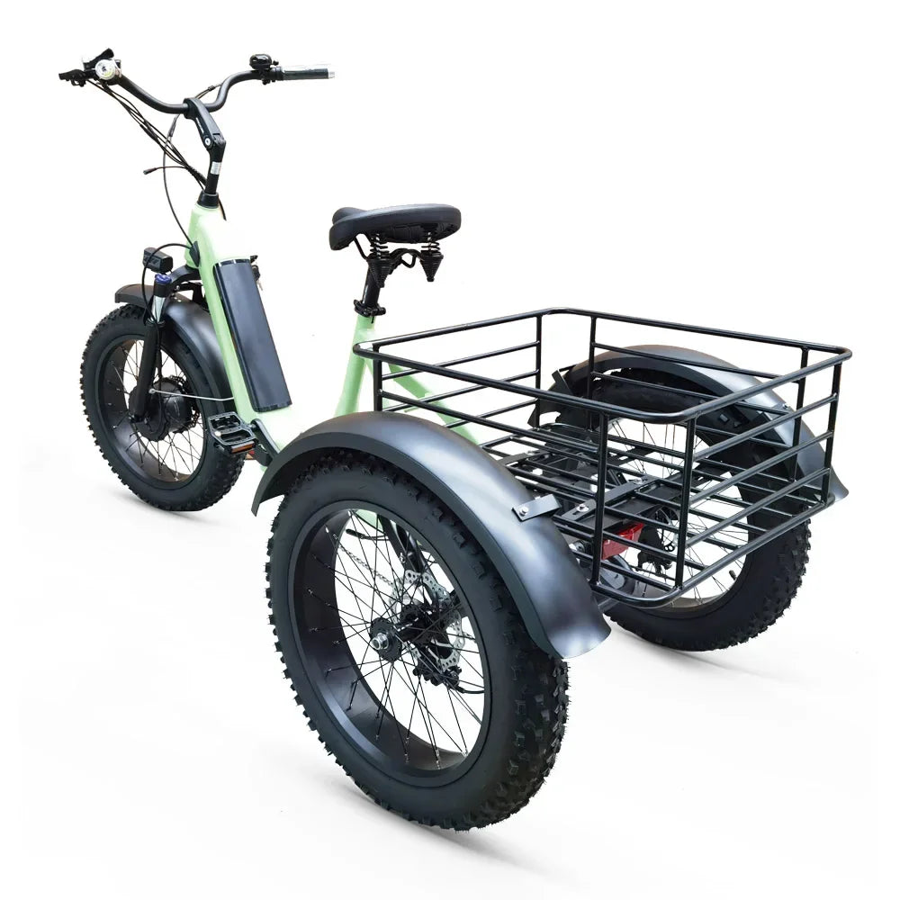 Folding Electric Tricycle Fat Tire Electric Cargo Bike