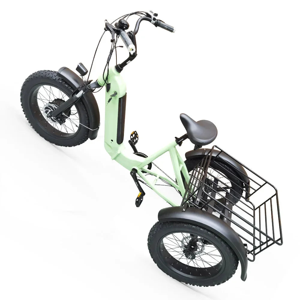 Folding Electric Tricycle Fat Tire Electric Cargo Bike